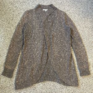 Cabi Women 100% Cotton Long Sleeve Cardigan Size XS Open Front Marbled Brown 880